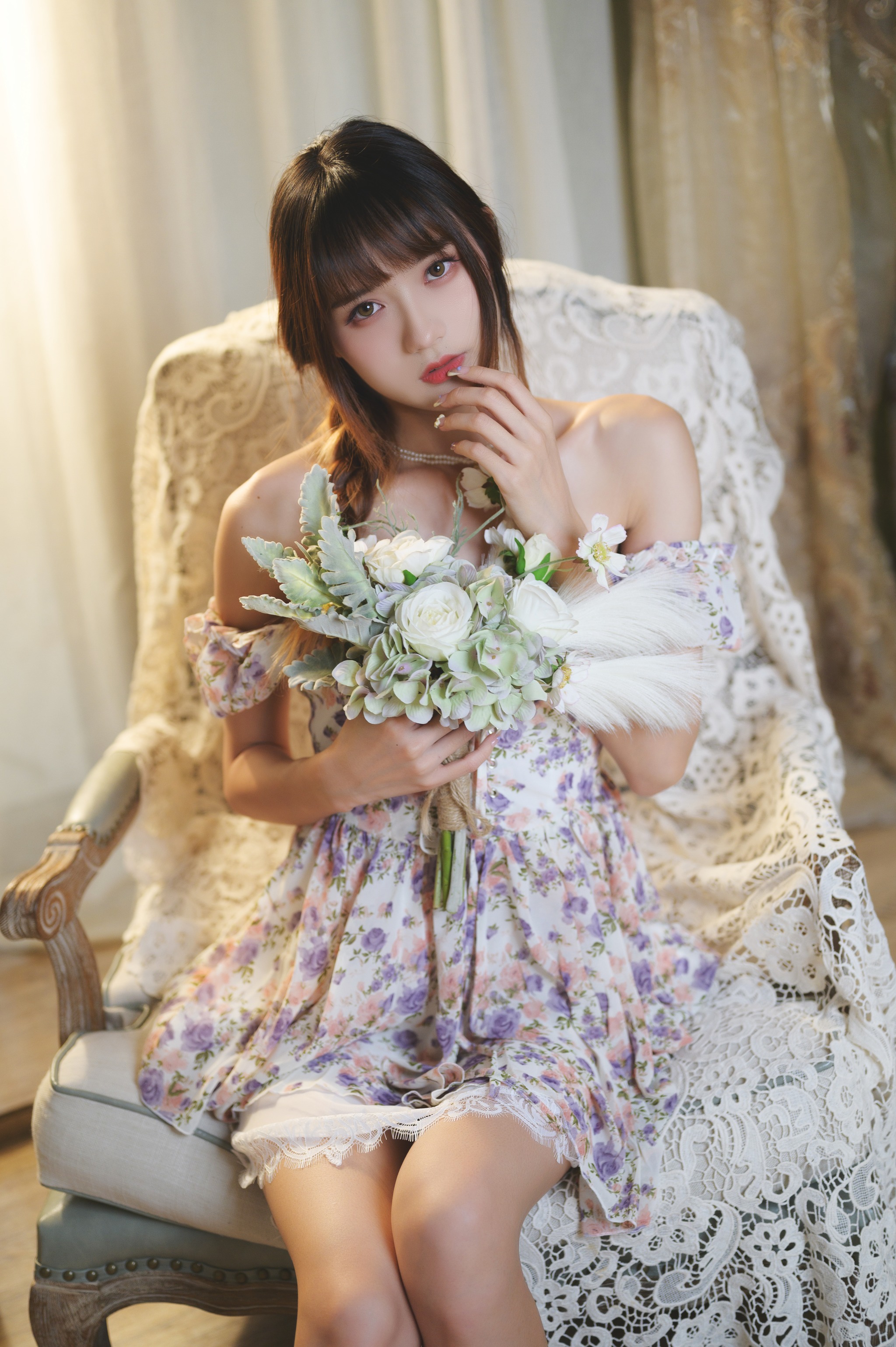 图片[1]-兔子Zzz不吃胡萝卜 – NO.084 紫丁香 [40P]-XikXak
